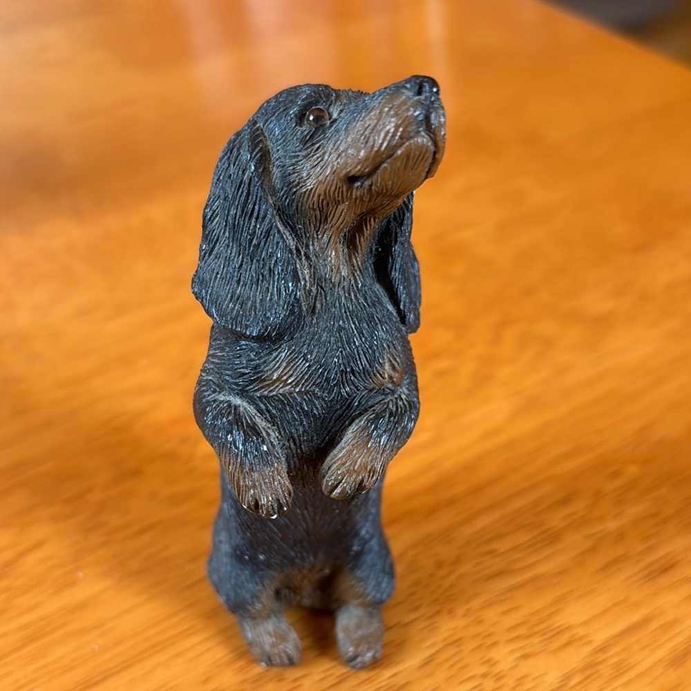 Dachshund Winking and Sitting Up Begging Rare Vintage 1990s Sandicast